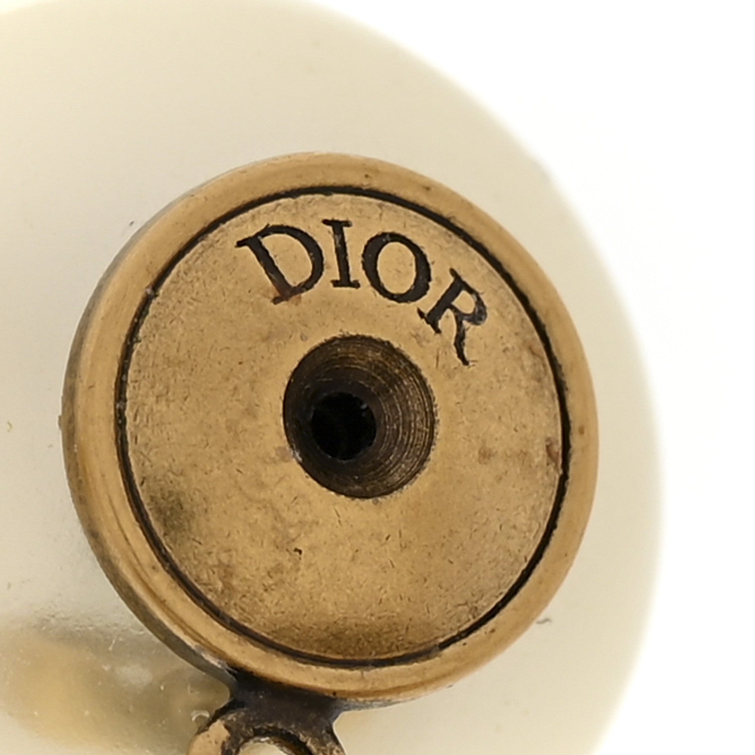Christian Dior Metal Pearl Tribales Earrings Gold 1863683
