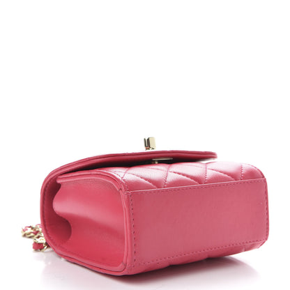 Chanel Lambskin Quilted Mini Trendy CC Clutch With Chain Pink 4 of 10