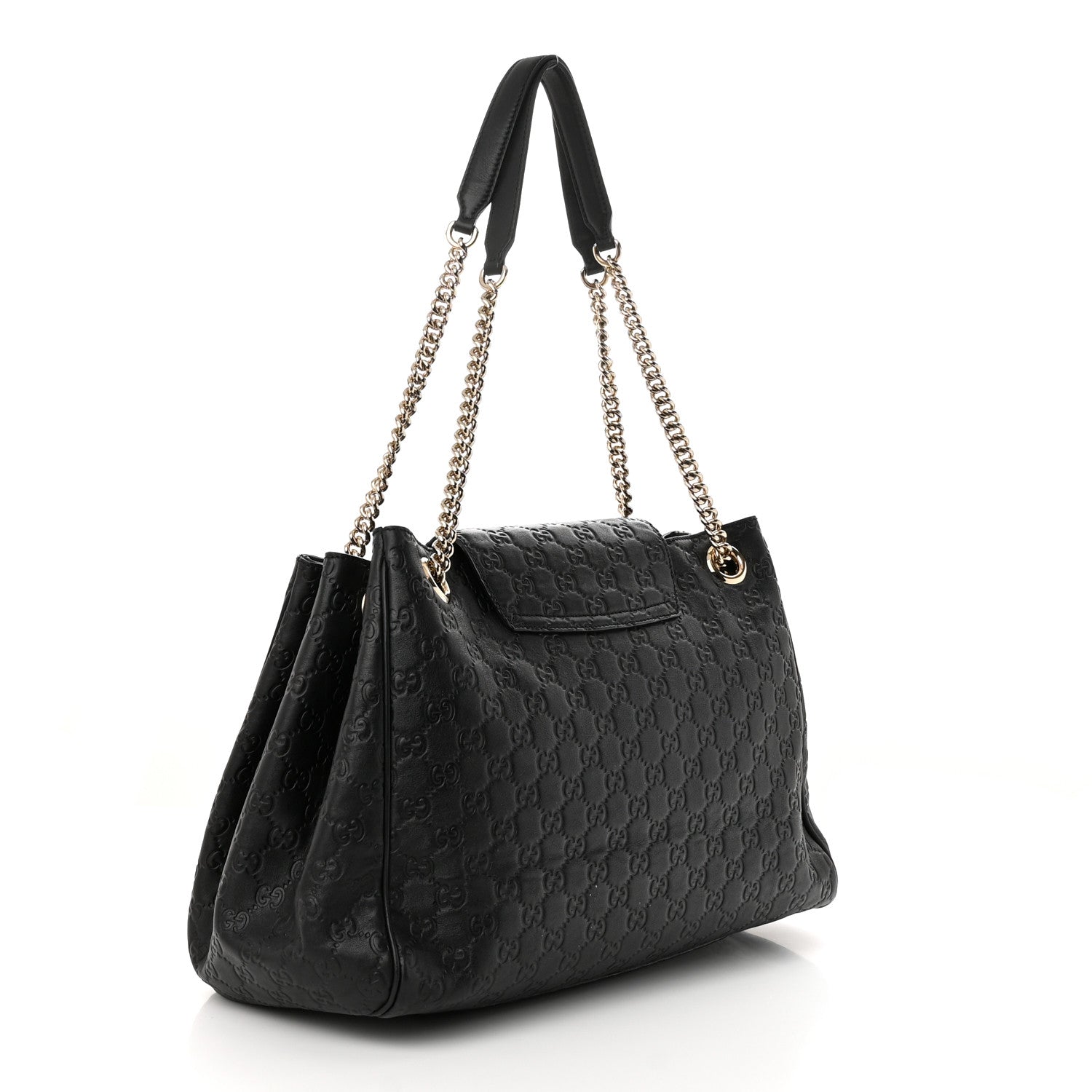 Gucci Guccissima Medium Emily Shoulder Bag Black 3 of 11