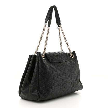 Gucci Guccissima Medium Emily Shoulder Bag Black 3 of 11