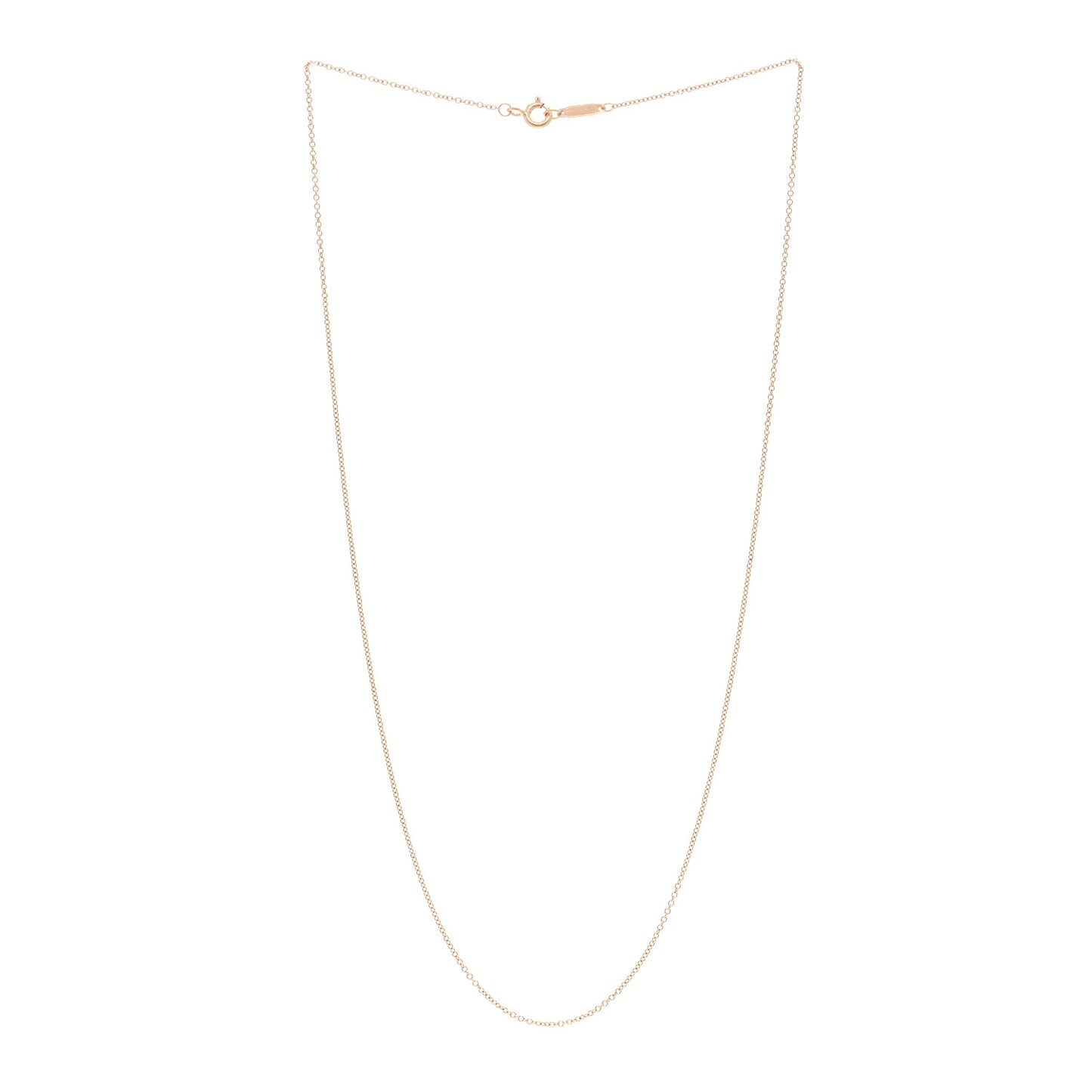 18K Rose Gold Chain Necklace 18"