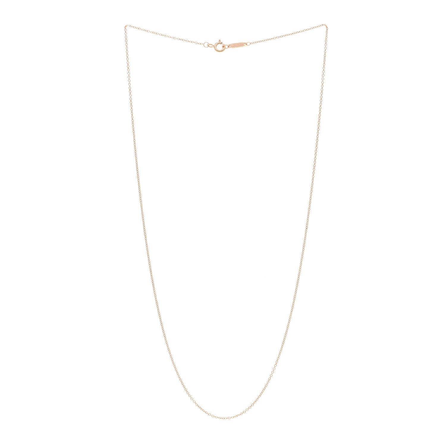 Tiffany 18K Rose Gold Chain Necklace 18" 3 of 4