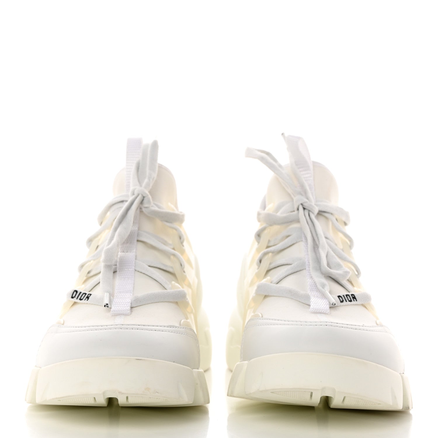 Christian Dior Technical Fabric Rubber Womens D-Connect Sneakers 39.5 White 2 of 8