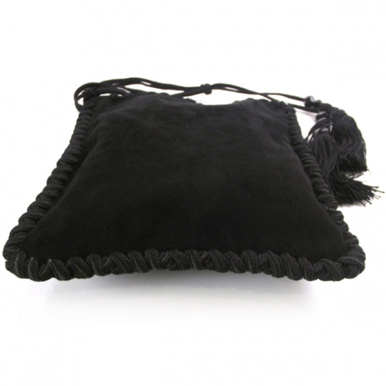 Prada Suede Scamosciato Tassel Bag Nero 4 of 11