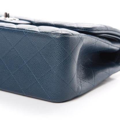 Chanel Caviar Quilted Jumbo Double Flap Dark Blue 9 of 10