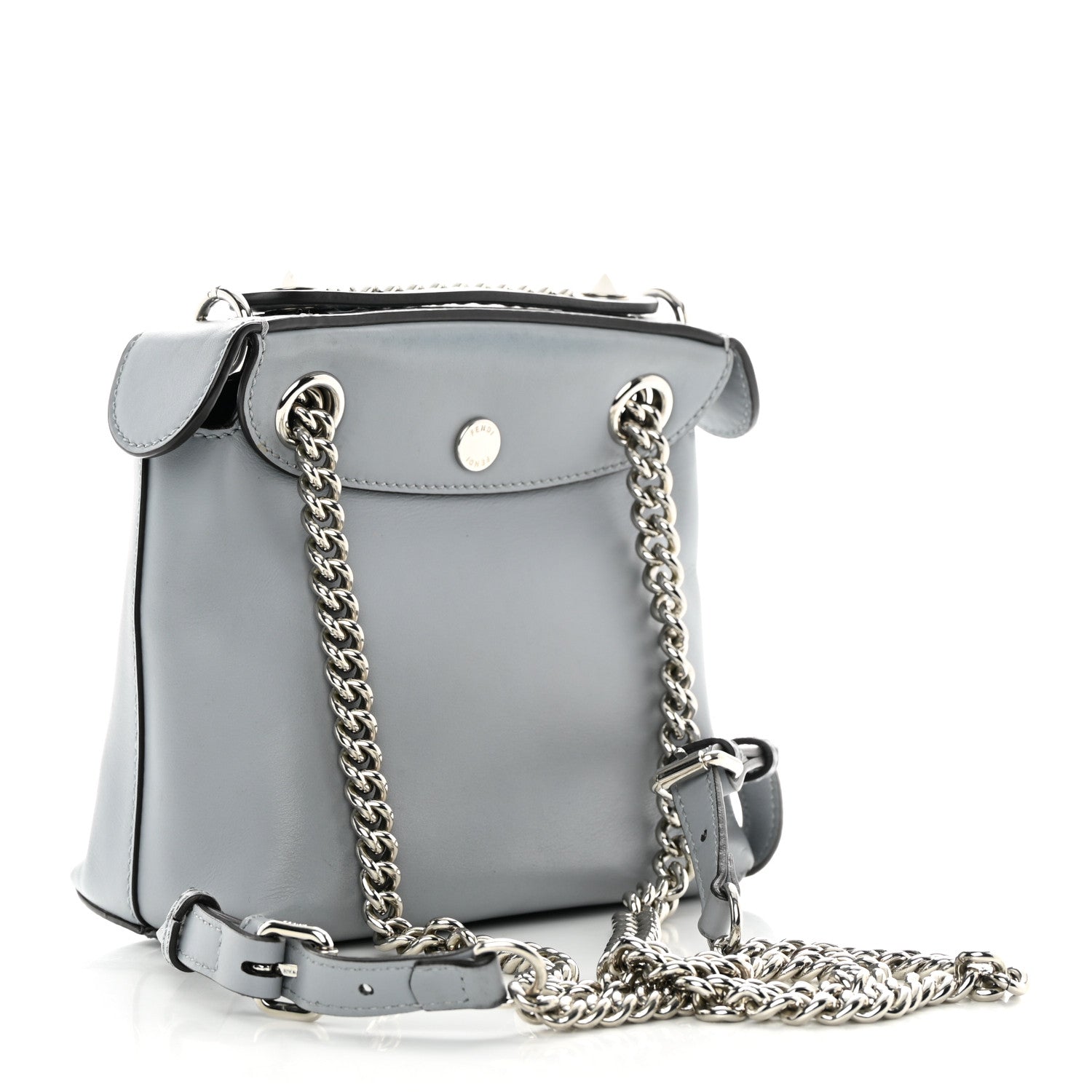 Fendi Vitello Century Opaco Mini Back to School Backpack Azzurro Polvere 3 of 17