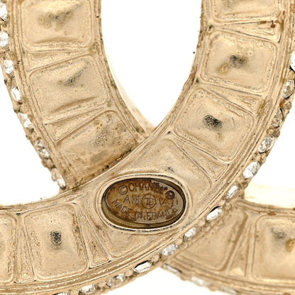 Chanel Baguette Crystal CC Brooch Gold 4 of 5