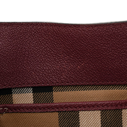 Burberry Soft Grain Medium Buckle Tote Dark Plum 15 of 25