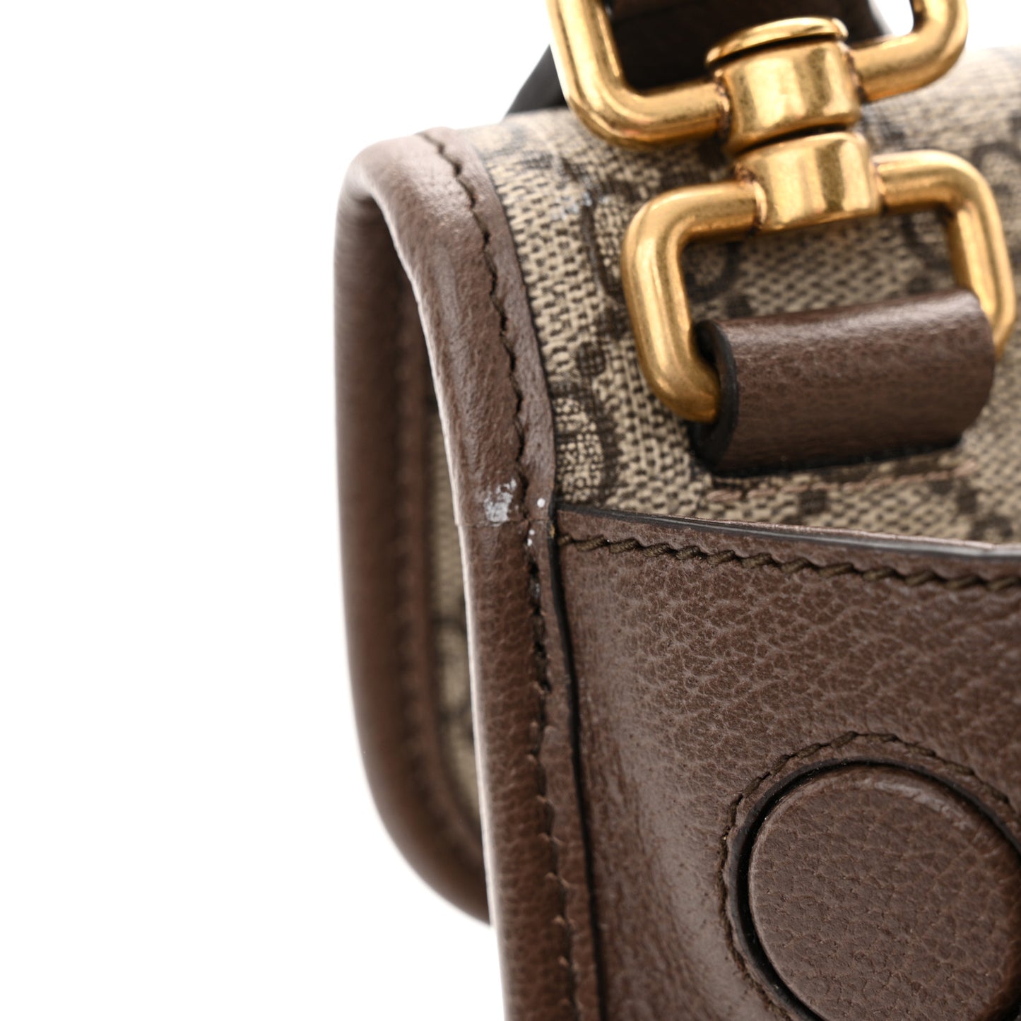 GG Supreme Monogram Web Small Neo Vintage Double Flap Messenger Bag Beige New Acero