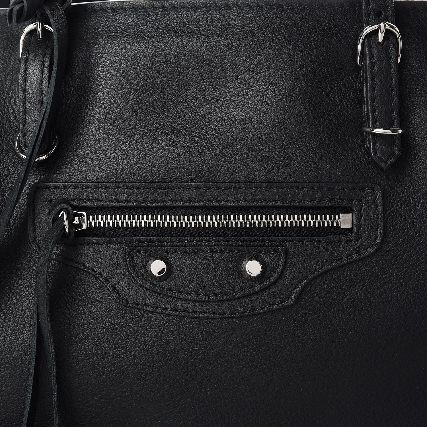 Balenciaga Veau Papier B4 Zip Around Tote Black 9 of 14