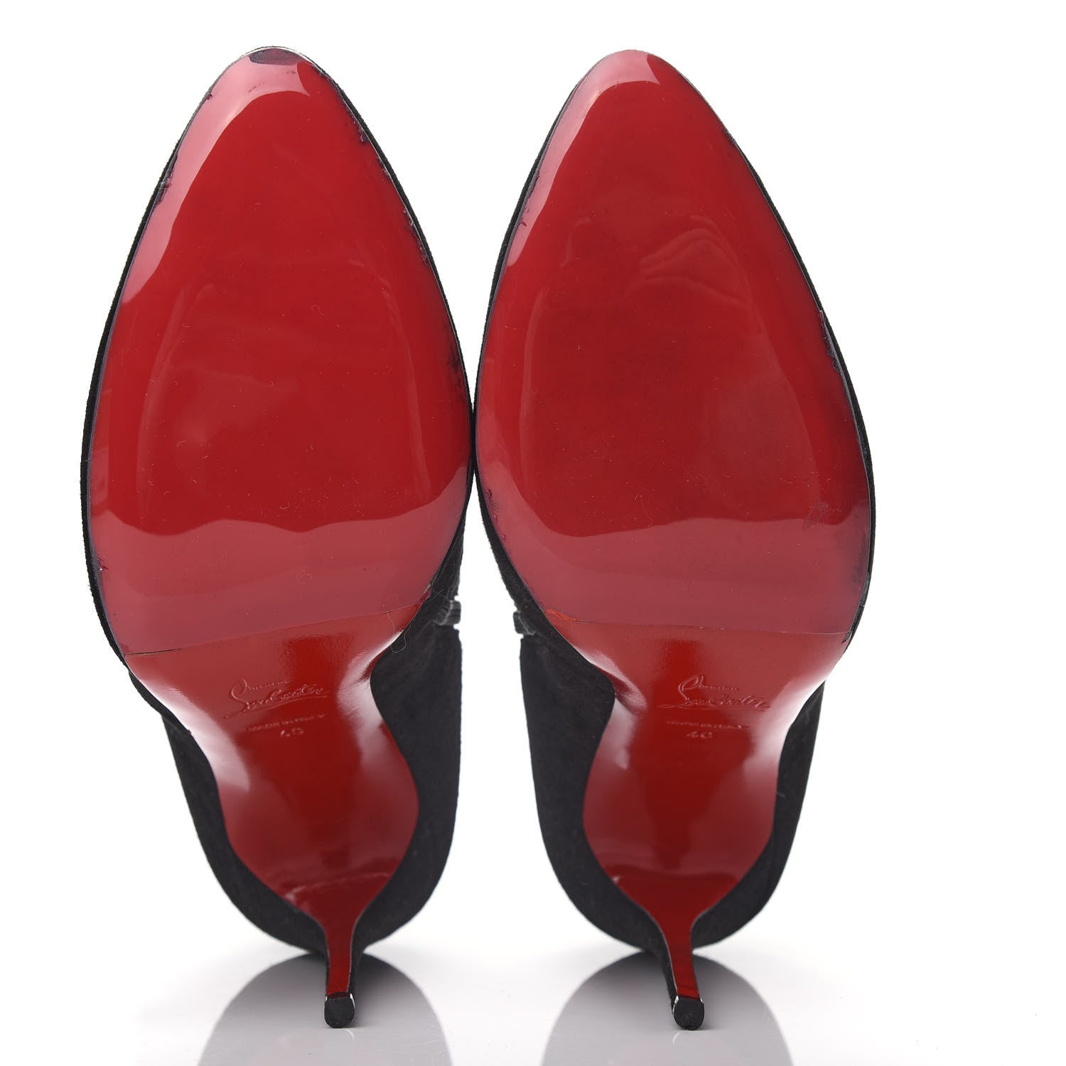 Christian Louboutin Veau Velours Eloise 100 Booty 40 Black 6 of 10