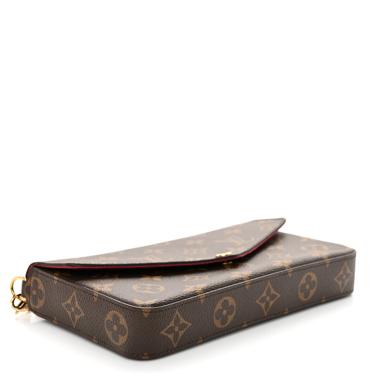 Monogram Pochette Felicie Chain Wallet Fuchsia