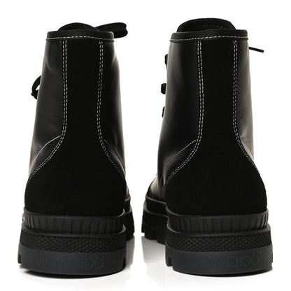 Jimmy Choo Nappa Crosta Suede Nord Combat Boots 40 Black 6 of 10
