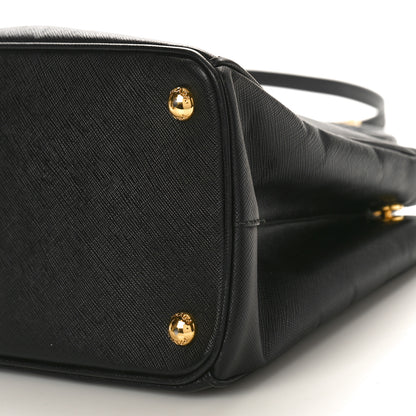 Prada Saffiano Small Galleria Double Zip Tote Black 9 of 13