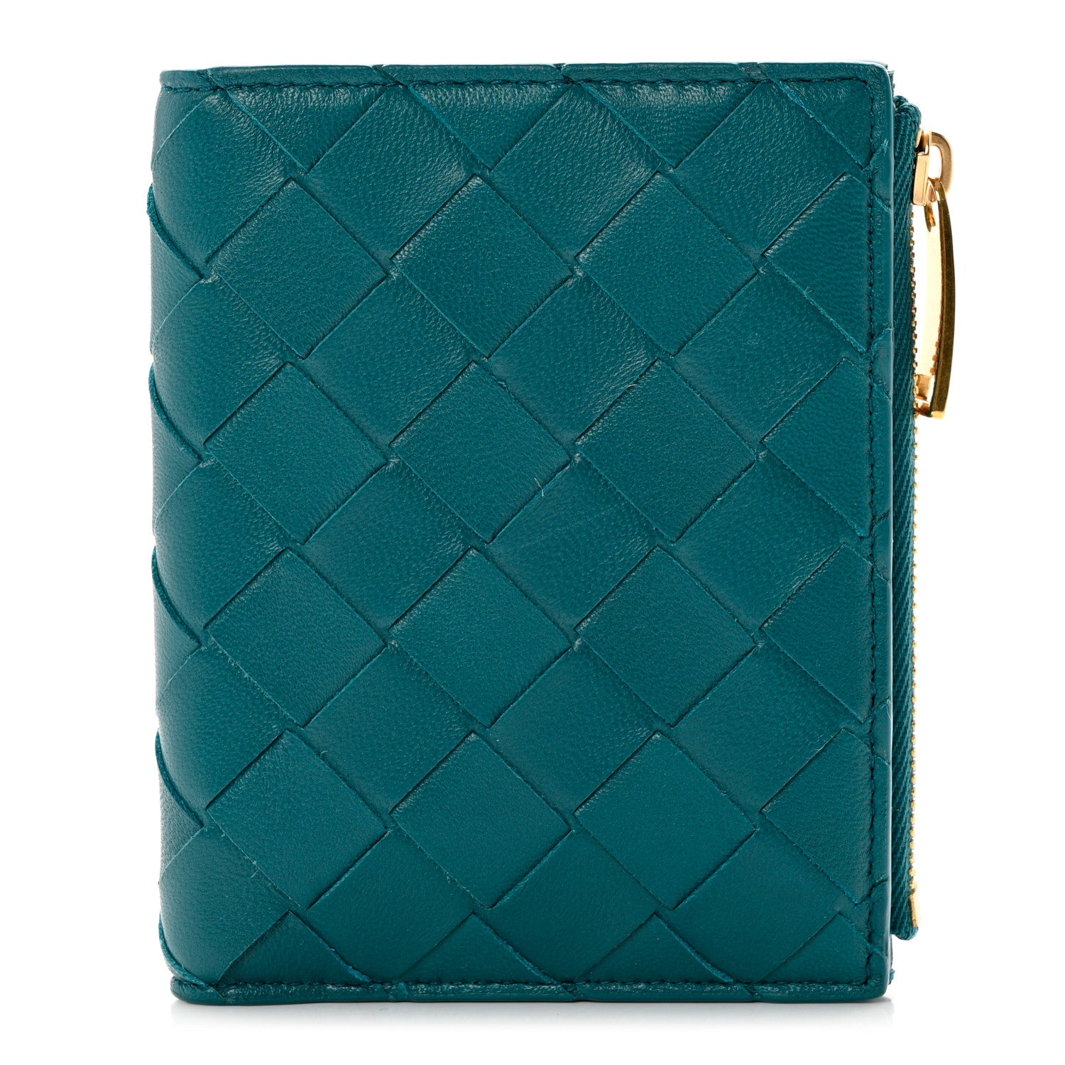 Bottega Veneta Nappa Intrecciato Bifold Zip Wallet Mallard 1 of 6