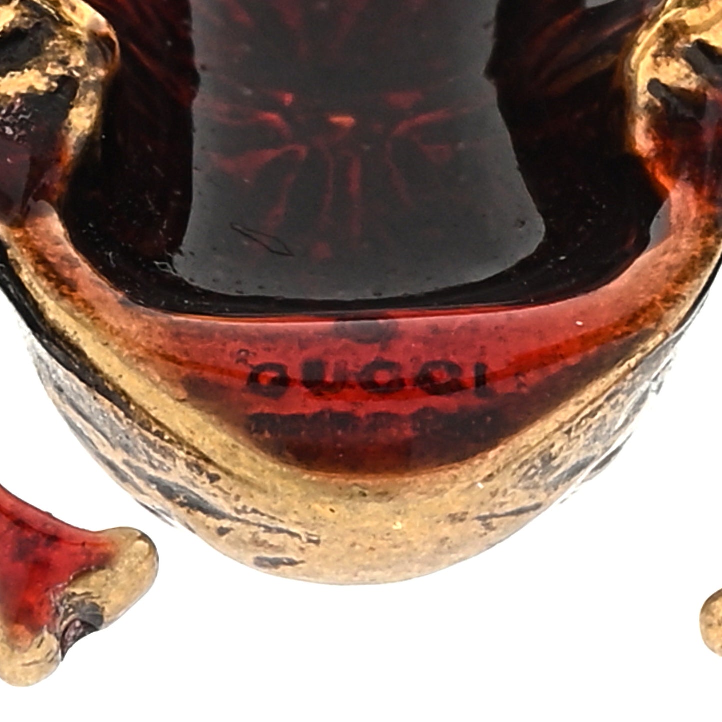 Metal Enamel Bee Ring 52 6 Aged Gold
