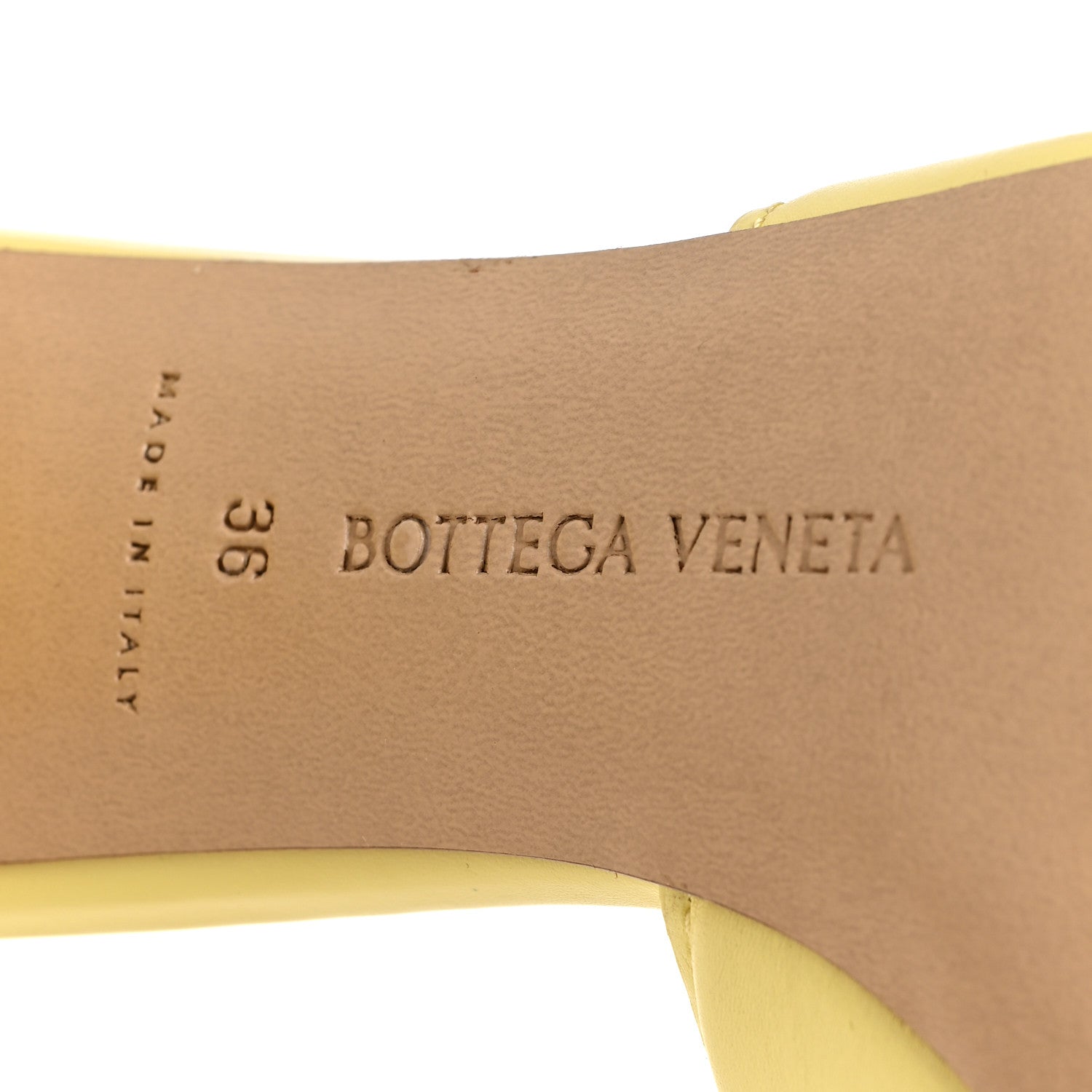Bottega Veneta Vienna Calfskin The Band Mule Sandals 36 Lemonade 6 of 8