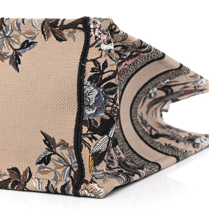 Christian Dior Canvas Embroidered Jardin D'Hiver Medium Book Tote Beige Multicolor 10 of 11