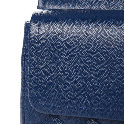 Chanel Caviar Quilted Jumbo Double Flap Navy 10 of 11