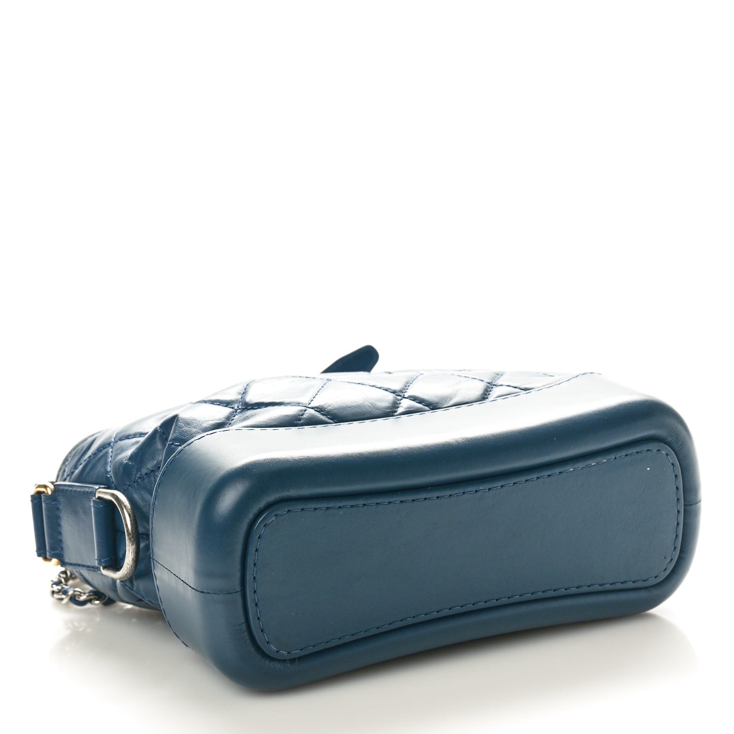 Aged Calfskin Quilted Small Gabrielle Hobo Blue