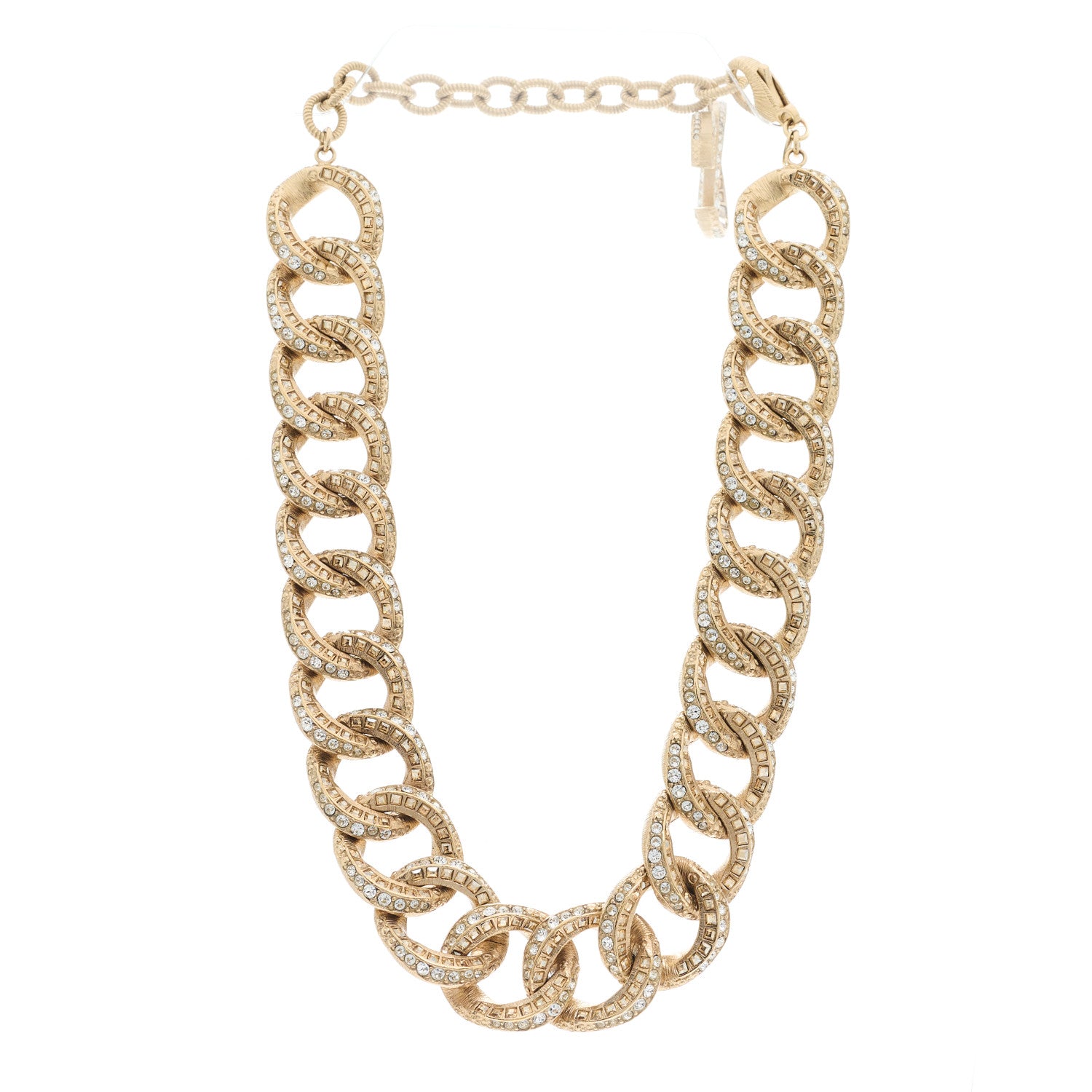 Chanel Baguette Crystal Moon CC Choker Necklace Gold 2 of 5
