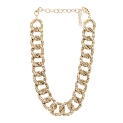 Chanel Baguette Crystal Moon CC Choker Necklace Gold 2 of 5