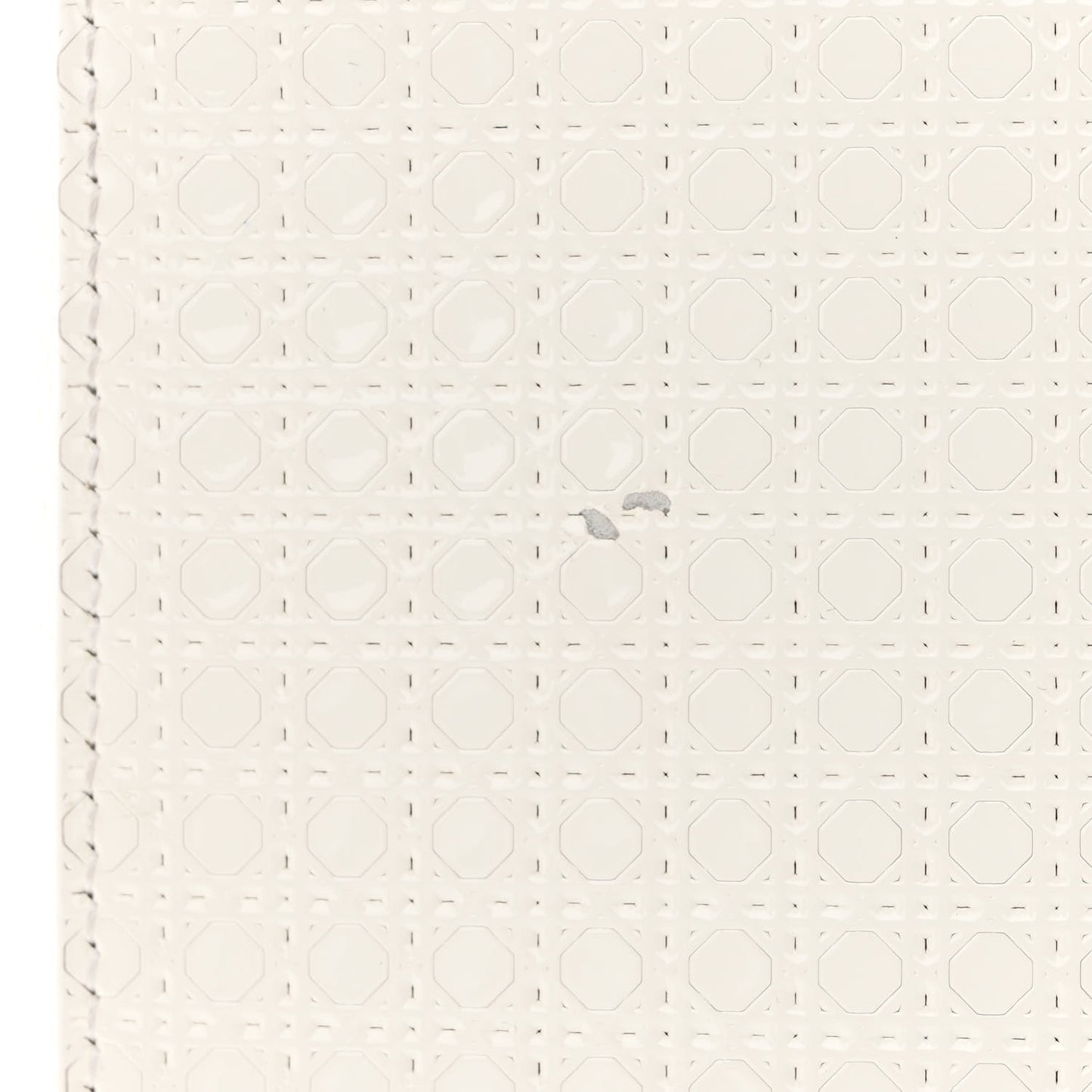 Patent Micro-Cannage Medium Lady Dior White