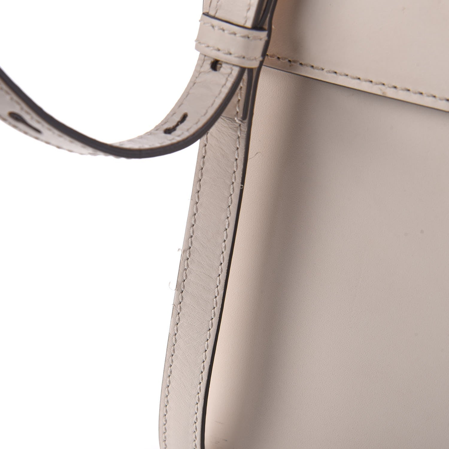 Gucci Calfskin Web Medium Sylvie Top Handle Bag White 9 of 9