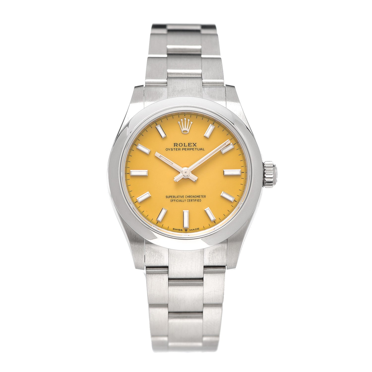 Rolex Stainless Steel 31mm Oyster Perpetual Watch Yellow 277200 1 of 6
