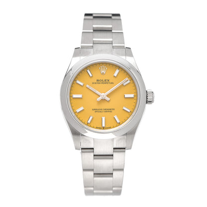Rolex Stainless Steel 31mm Oyster Perpetual Watch Yellow 277200 1 of 6