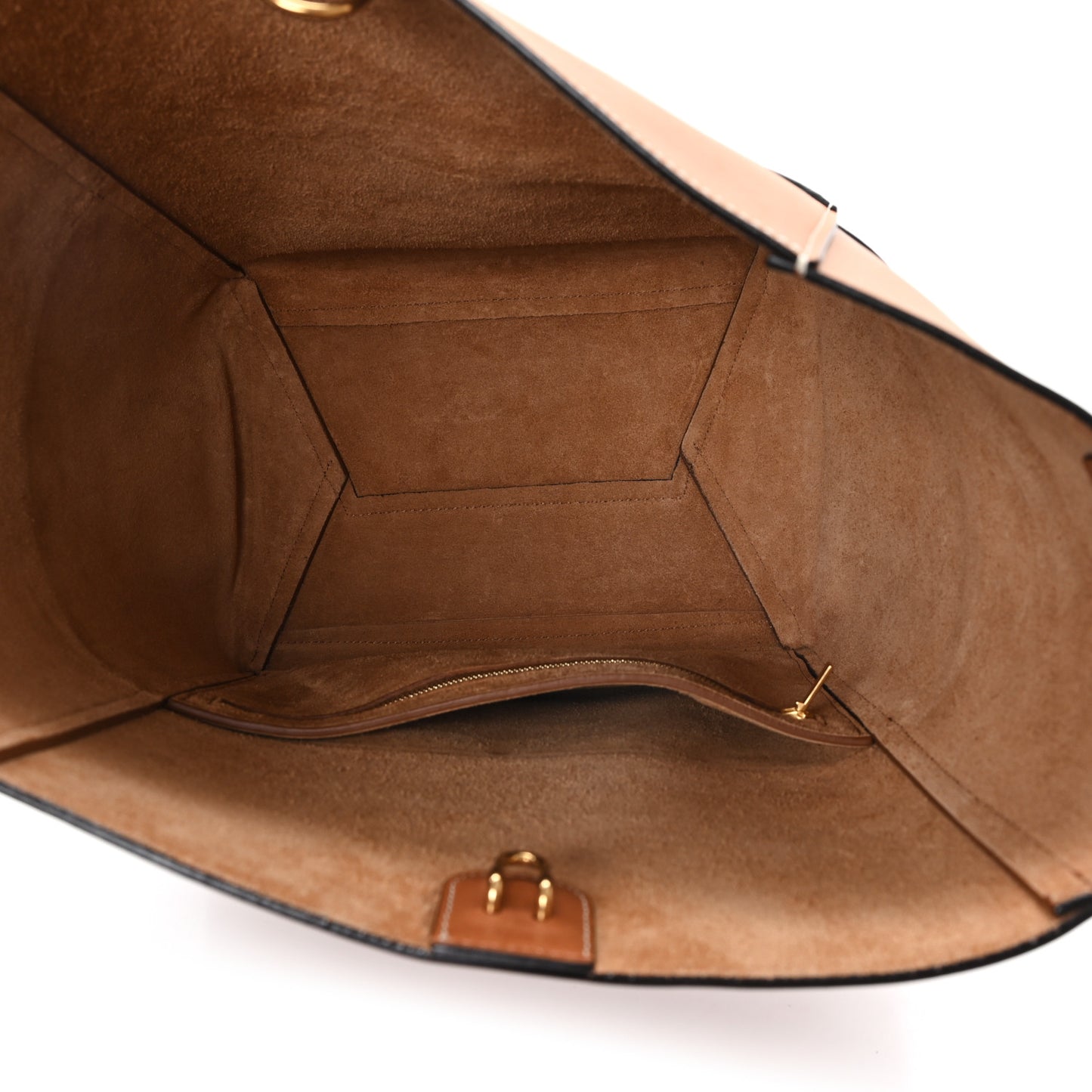 Natural Calfskin Seau Sangle Bucket Bag Tan