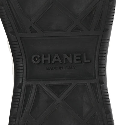 Chanel Velvet Calfskin Mixed Fibers CC Sneakers 38.5 Black 7 of 10