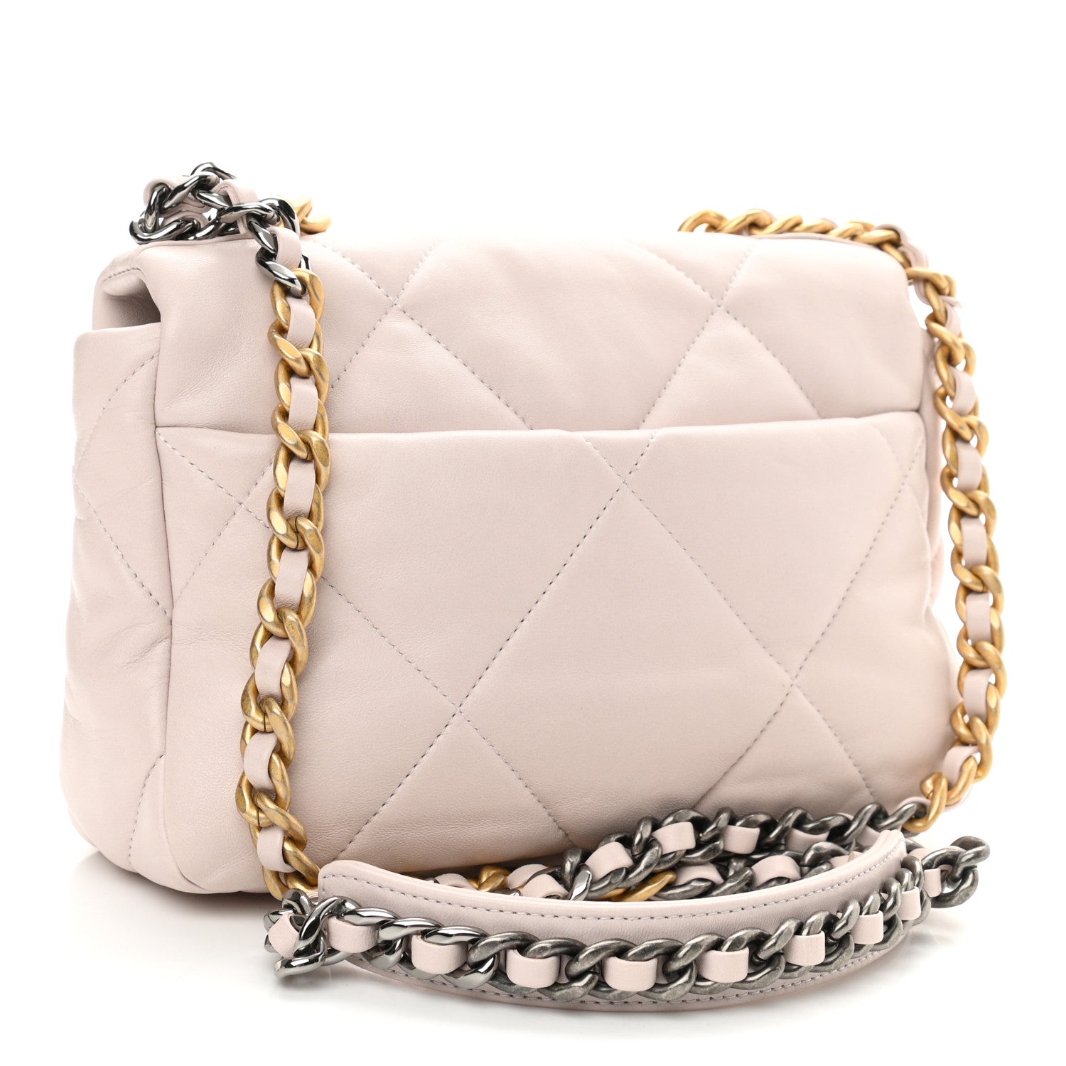 Chanel Lambskin Quilted Medium Chanel 19 Flap Light Pink 3 of 11