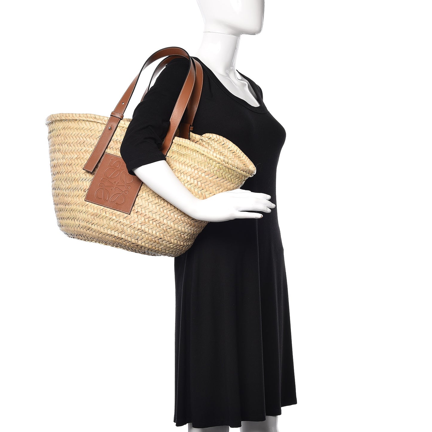 Raffia Basket Tote Bag Natural Tan