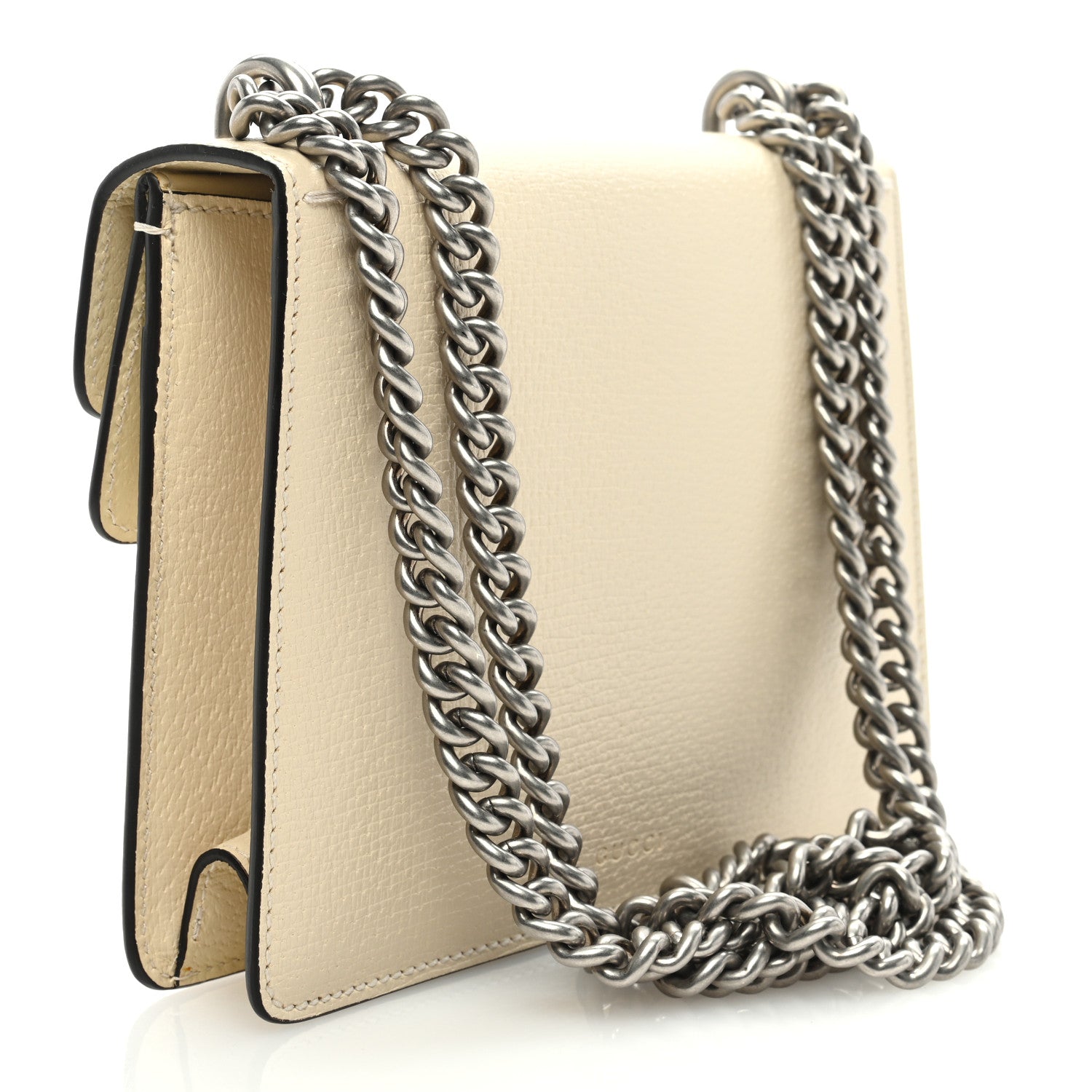 Gucci Textured Calfskin Crystal Mini Dionysus Shoulder Bag Mystic White 2 of 9