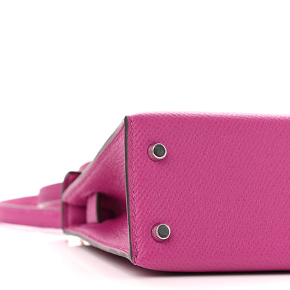 Hermes Epsom Mini Kelly Sellier 20 Rose Pourpre 8 of 10