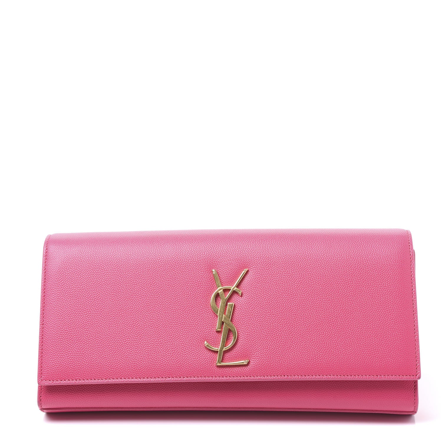 Saint Laurent Grain De Poudre Classic Monogram Cassandre Clutch Lipstick Fuchsia 1 of 8