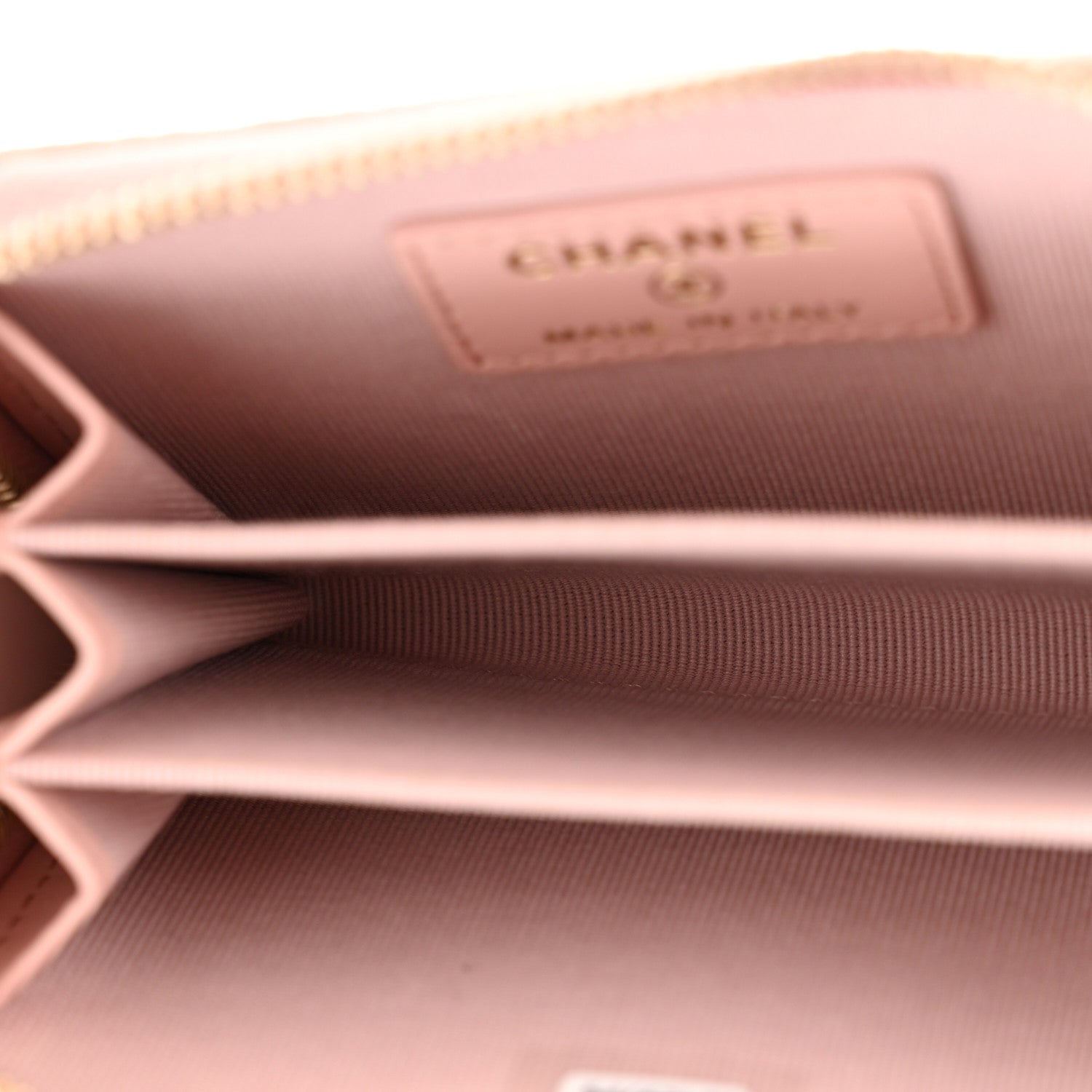 Chanel Lambskin Quilted 19 Zip Around Coin Purse Wallet Light Pink 5 of 8