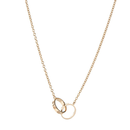 Cartier 18K Yellow Gold Interlocking LOVE Necklace 1 of 6
