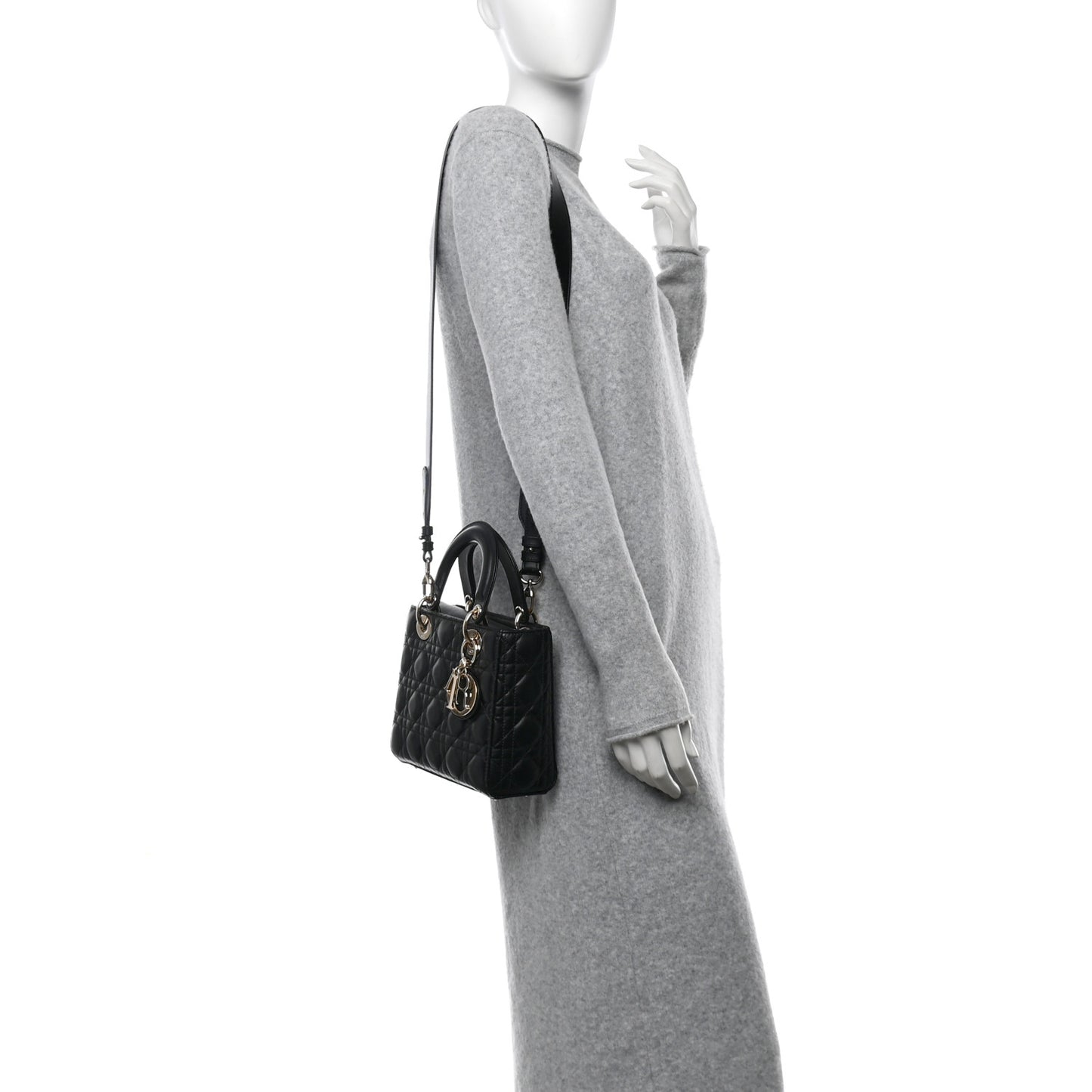 Lambskin Cannage Small My ABCDior Lady Dior Black