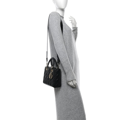 Christian Dior Lambskin Cannage Small My ABCDior Lady Dior Black 2 of 13
