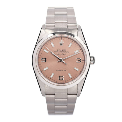 Rolex Stainless Steel 34mm Air-King Oyster Perpetual Precision Watch Pink 14000 1 of 4