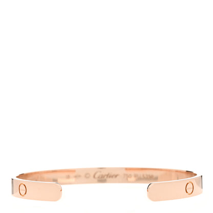 Cartier 18K Pink Gold LOVE Cuff Bracelet 18 2 of 3