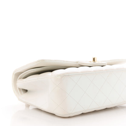 Chanel Iridescent Calfskin Quilted Medium Double Flap White 10 of 12