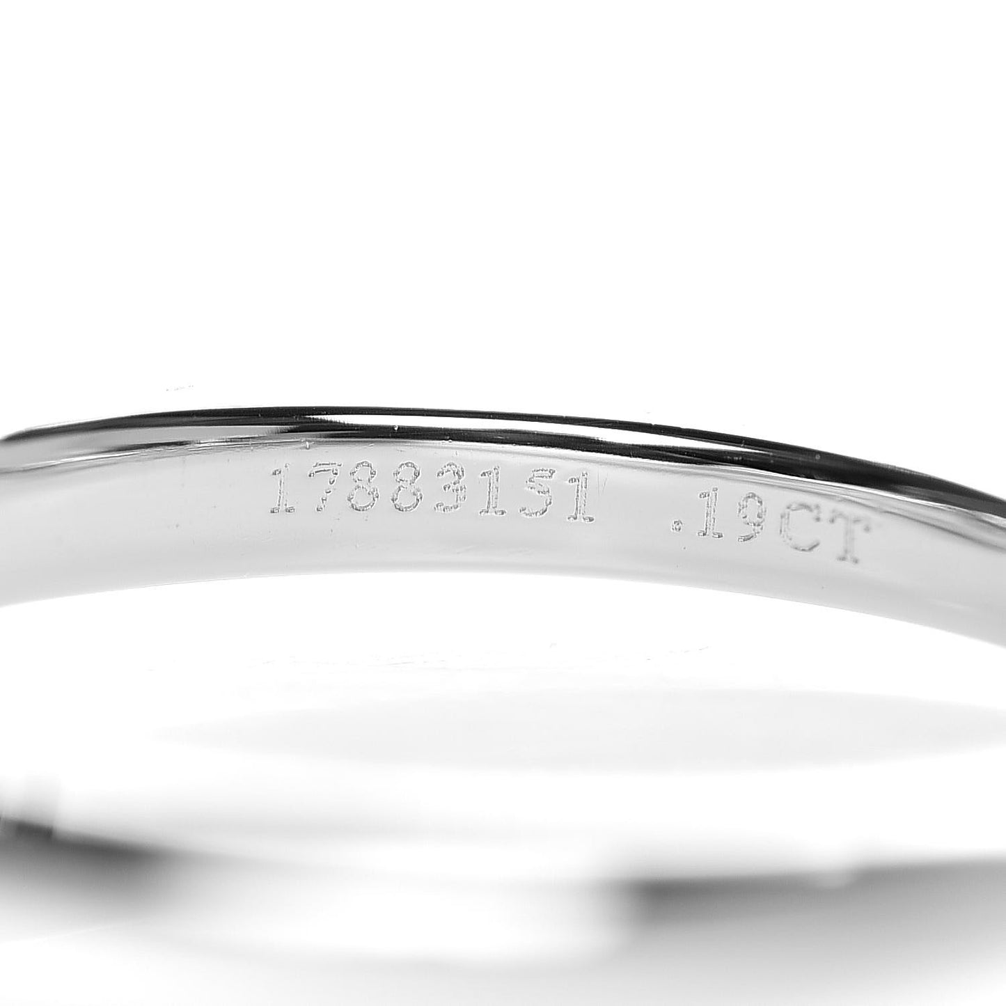 Platinum Diamond .19ct Solitaire Engagement Ring 49 4.75