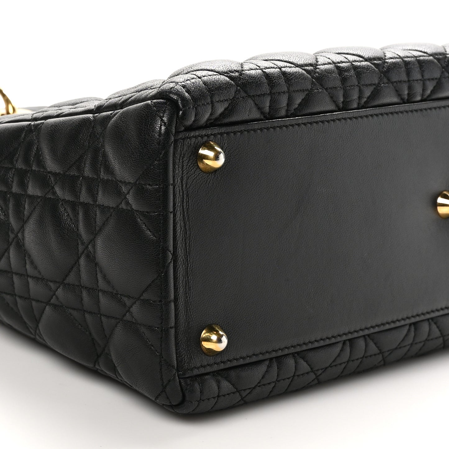 Lambskin Cannage Large Lady Dior Black