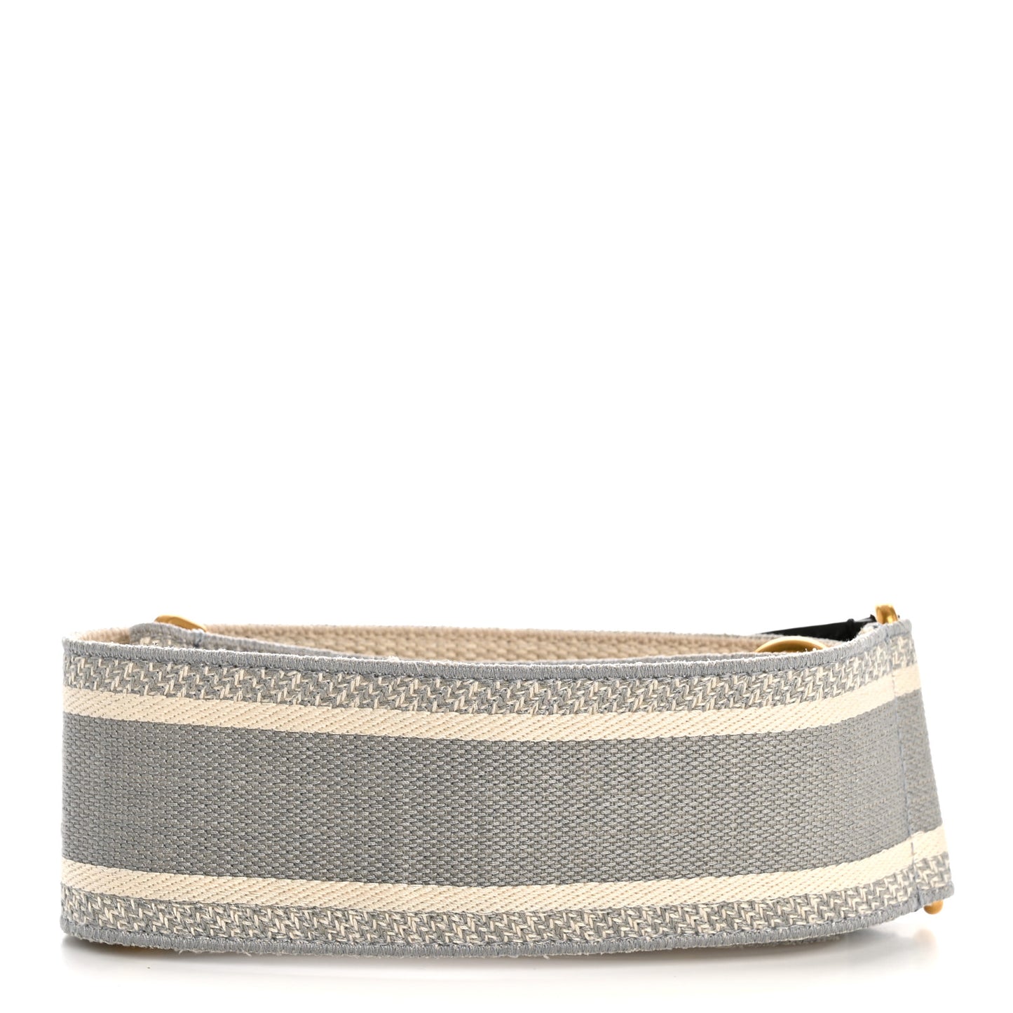 Canvas Embroidered Shoulder Strap Grey