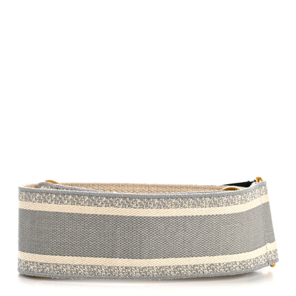Christian Dior Canvas Embroidered Shoulder Strap Grey 2 of 5