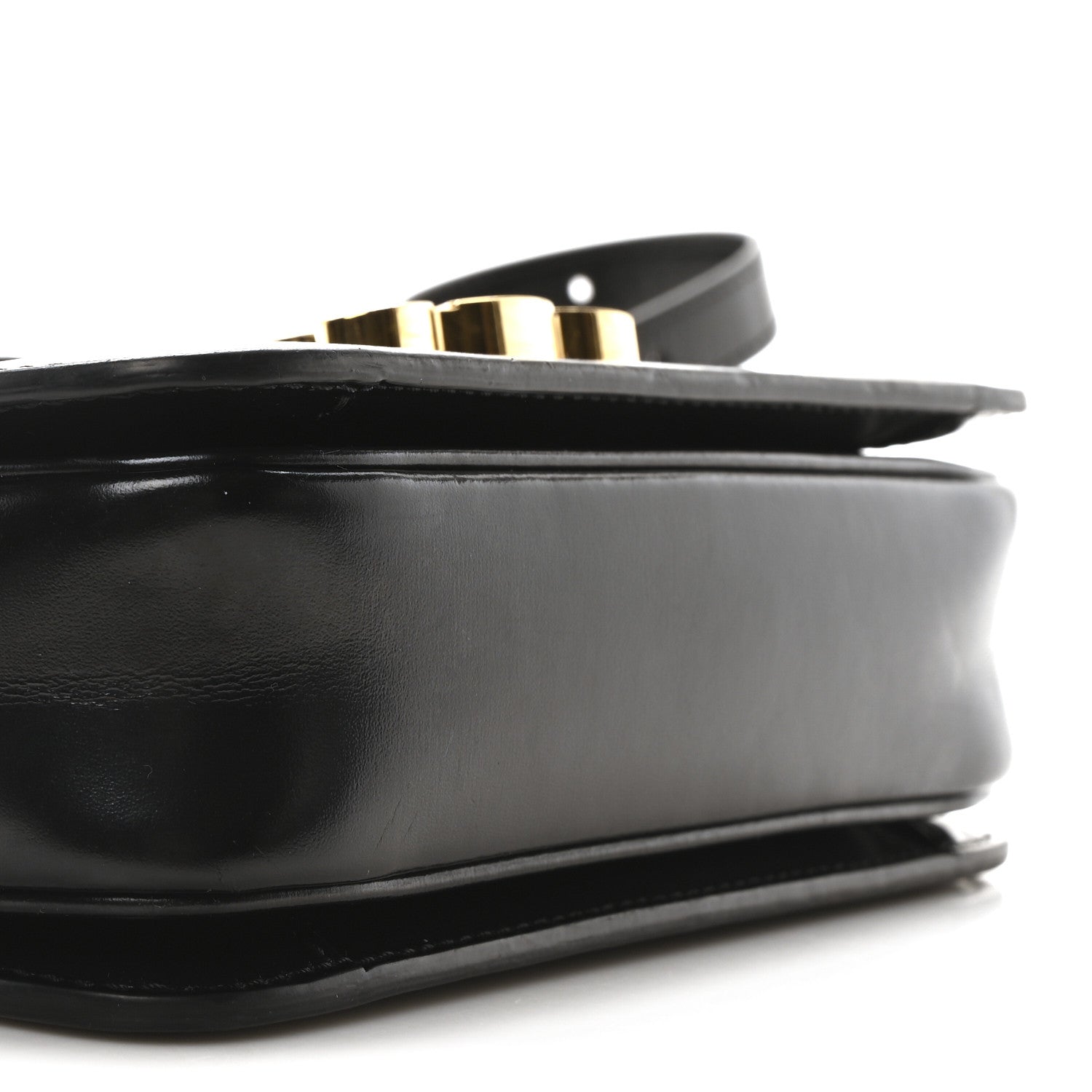 Celine Shiny Calfskin Teen Triomphe Black 9 of 10