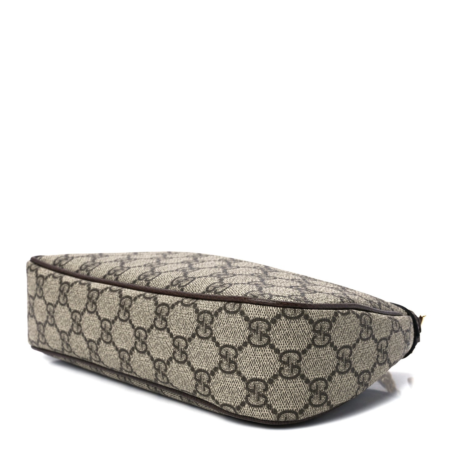 GG Supreme Monogram Textured Dollar Calfskin Web Small Ophidia GG Handbag Beige Ebony New Acero